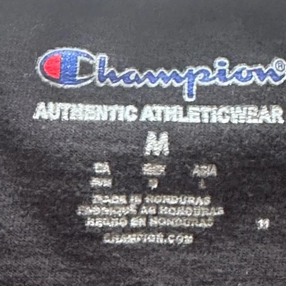 Champion MENS BLACK SIGN LANGUAGE GRAPHIC SHORT SLEEVE T-SHIRT SZ M - Picture 7 of 12